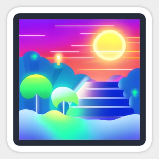 Celestials Temple Mount | AI Generated Design by @remlorart Sticker